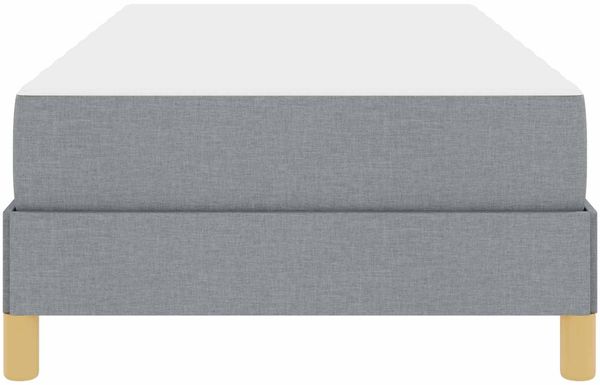 vidaXL Boxspringbett mit Matratze Hellgrau 90 x 190 cm Stoff 3398528 Bild 6