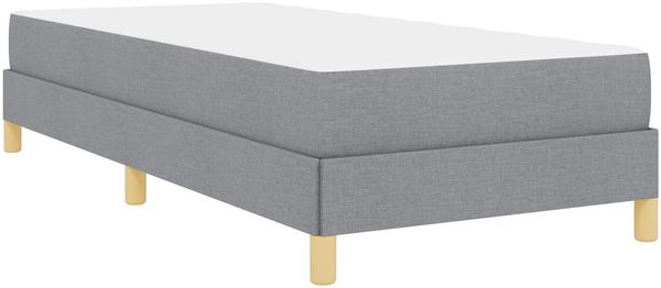 vidaXL Boxspringbett mit Matratze Hellgrau 90 x 190 cm Stoff 3398528 Bild 8