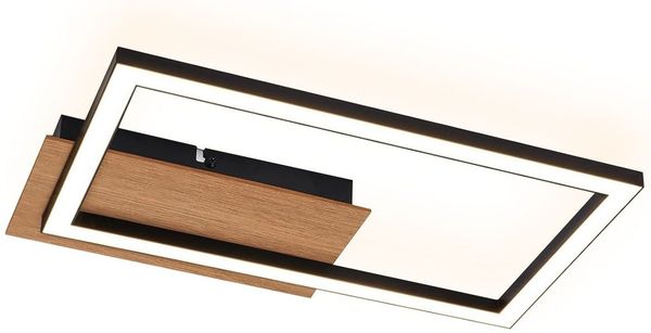 ZMH LED Deckenleuchte moderne Deckenleuchte 12W Holz 3000K