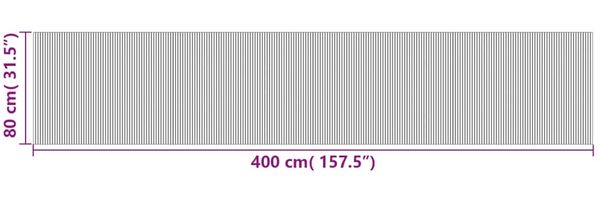 vidaXL Teppich Rechteckig Dunkelbraun 80x400 cm Bambus 376791 Bild 8