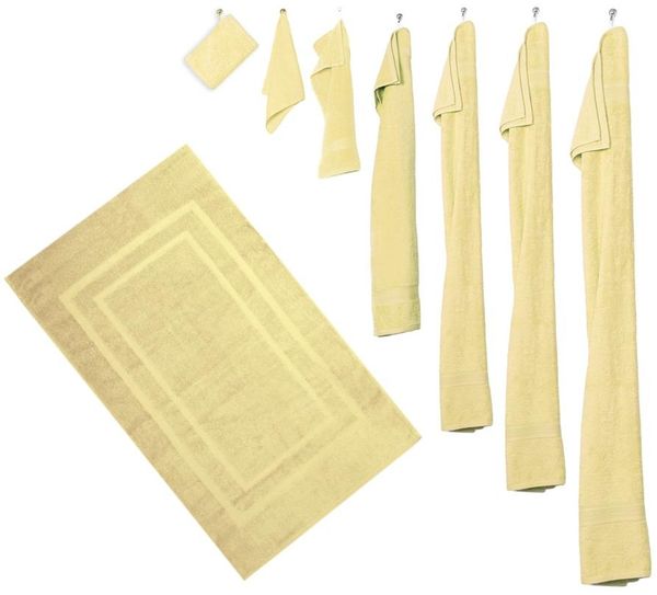 8er Set - 4 Duschtücher, 4 Handtücher - Naturweiß
