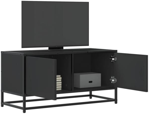 vidaXL TV-Schrank Schwarz 80x34,5x40 cm Holzwerkstoff und Metall 848824