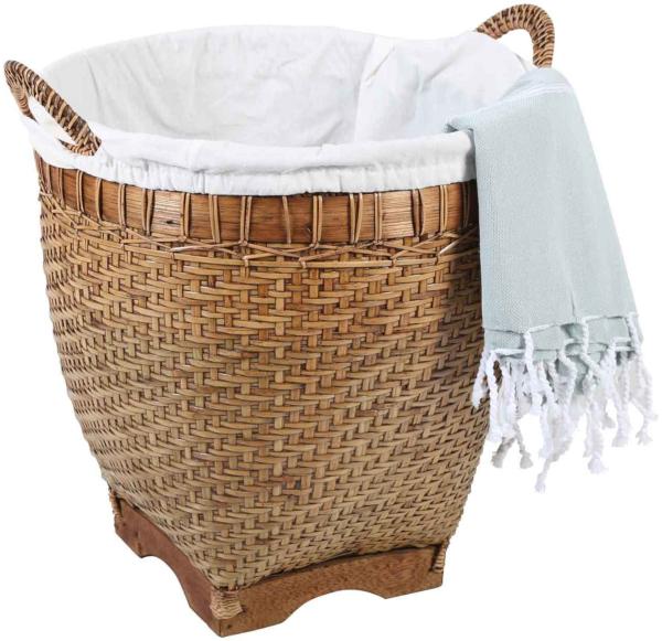 Rattan Wäschekorb Lea mit Henkel M