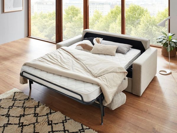 ATLANTIC home collection Schlafsofa Rolando, B: 196 cm, Liegefl. 140x190 cm, mit komfortabler Matratze, Dauerschlafsofa