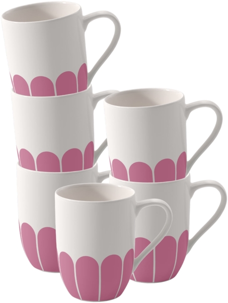 Villeroy & Boch Fleur Cassis Henkelbecher 290 ml 6er Set