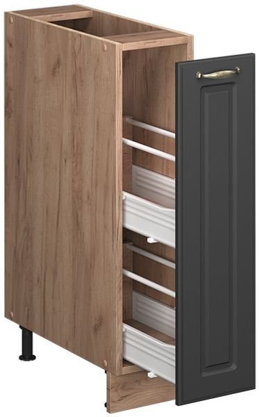 Apothekerschrank Fame-Line Anthrazit-Gold Landhaus/Goldkraft Eiche 20 cm, AP Anthrazit Vicco Bild 6