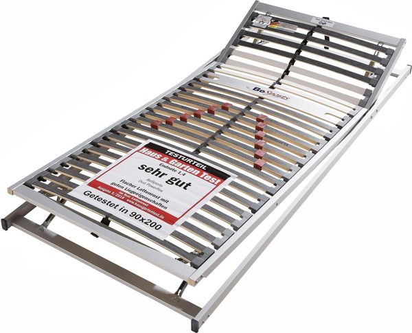 Lattenrost BeSports Duo Powerflex KF, 28 Leisten, Kopf- und Fußteil manuell verstellbar Größe 100 x 200 cm