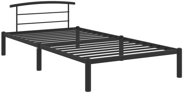 vidaXL Bettgestell Schwarz Metall 90x200 cm 284656 Bild 2