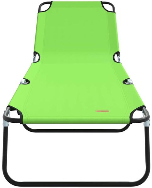 vidaXL Klappbare Sonnenliege 2 pcs Grün 188 x 57 x 86,5 cm Polyester 42003150 Bild 5
