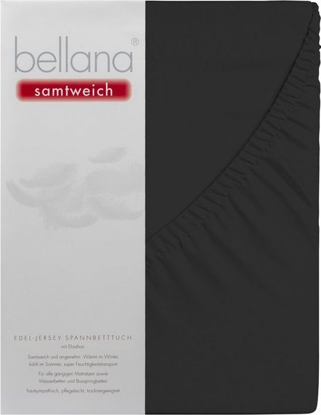bellana Spannbettlaken Bellana samtweich, Jersey, Gummizug: rundum, (1 Stück), Perfekte Passform dank Elasthan