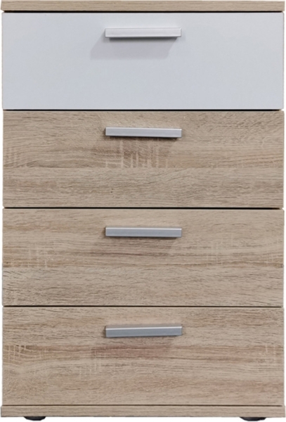 HTI-Line Nachtkommode Nachtschrank Nina mit 4 Schubladen (Stück, 1 St, 1 Nachtschrank ohne Dekoration), Nachttisch Nachtkommode Nachtkonsole