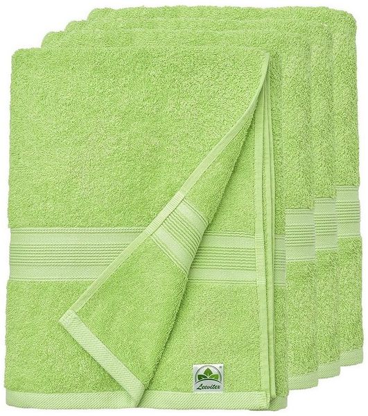 leevitex® Handtuch Frottee 4er Set, 50 x 100 cm, hochwertig verarbeitet & fusselfrei