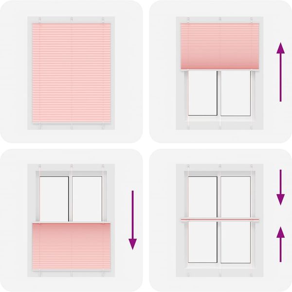 vidaXL Plissee Rosa 110x150 cm Stoffbreite 109,4 cm Polyester 4015451 Bild 7