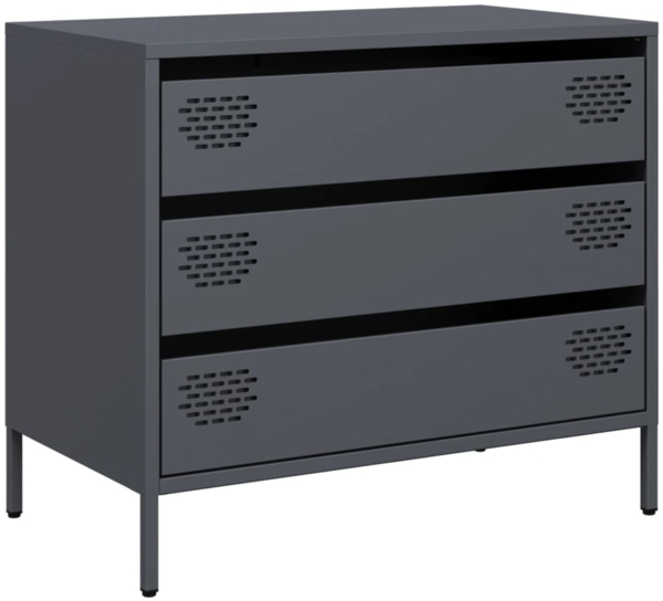 vidaXL Sideboard Anthrazit 68x39x58,5 cm Kaltgewalzter Stahl 851294