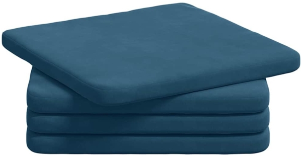 vidaXL Sitzkissen 4 pcs Blau 40 x 40 x 3 cm Samt 42015205