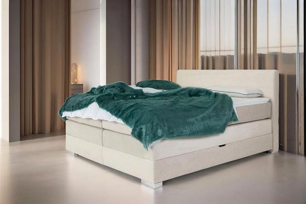 Home affaire Boxspringbett Juliste inkl. Bettkasten und PUR-Schaum-Topper, erhältlich in den Breite 160, 180 & 200cm