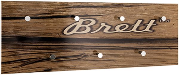 Wandgarderobe >42399< in chrom, Motiv-Brett, MDF, Metall - 80x30x6cm (BxHxT)
