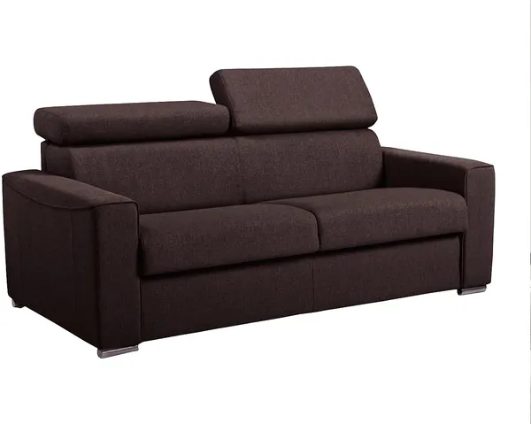 Vente-unique - VIZIR Sofa Stoff Braun - B 223 cm94 cm x H 110 cm95 cm x L 196 cm