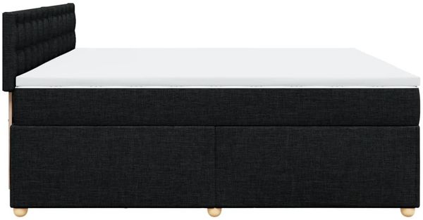 vidaXL Boxspringbett mit Matratze Schwarz 200x200 cm Stoff 3289103 Bild 7
