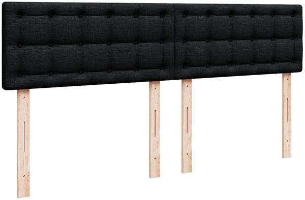 vidaXL Boxspringbett mit Matratze Schwarz 200x200 cm Stoff 3289103 Bild 12