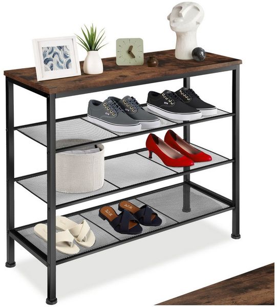 Schuhregal Newport - Industrial dunkelbraun