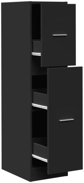 vidaXL Apothekerschrank Schwarz 30x41x118 cm Holzwerkstoff 855161