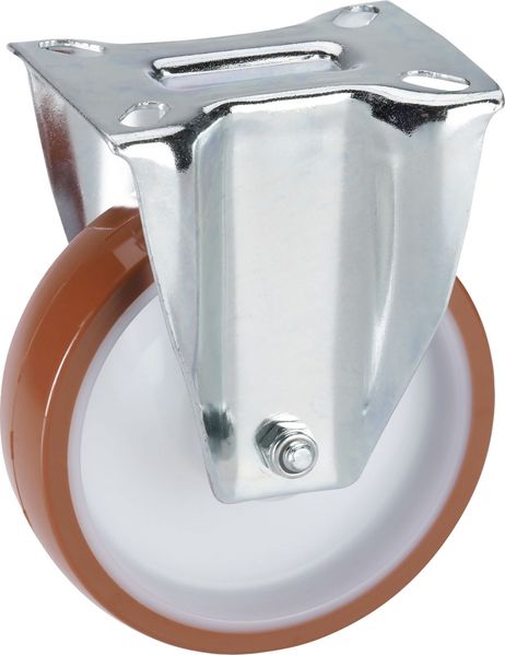 Transportgeräte-Bockrolle 80 x 30 mm Tragkr. 100 kg
