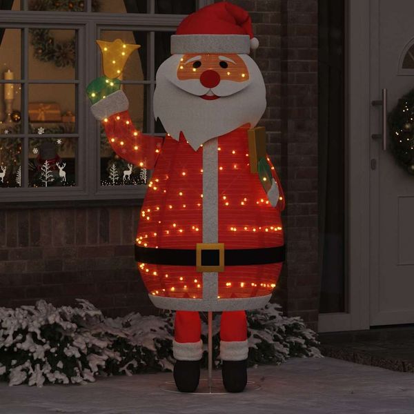 vidaXL Weihnachtsmann mit 200 LEDs Warmes Weiß 100 x 180 cm Stoff 42018967