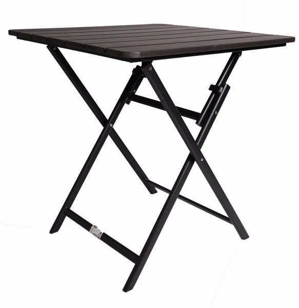 DM-Handel Gartentisch Aluminium Klapptisch Gartentisch Quadratisch (Klappbar, Tragbar, X-Tischbeine für Innen- & Außenbereich, 1 Tisch Balkontisch Beistelltisch), praktisch, klappbar, wetterfest, pflegeleicht, 70x70 cm