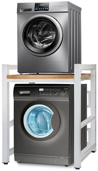 TUWENA Regal Regal über Waschmaschine, Höhenverstellbarer Lagerregal über Trockner, Tragfähigkeit 250 kg,für Waschmaschine und Trockner, 73 * 63 * 105cm