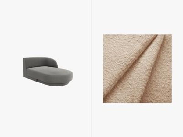 Micadoni Modul Miley 2-Sitzer Rechts Boucle Baloo Beige