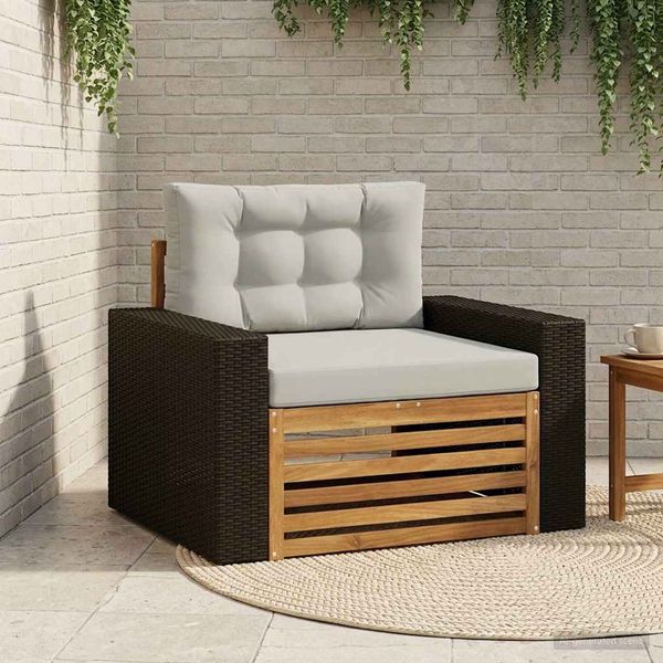 vidaXL Outdoor Mittelsofa Natur 3438950