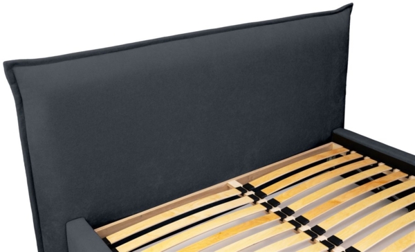 Polsterbett Doppelbett Bett AMADA 140x200cm Komplettset in Stoff Ditra Dunkelblau Bild 5