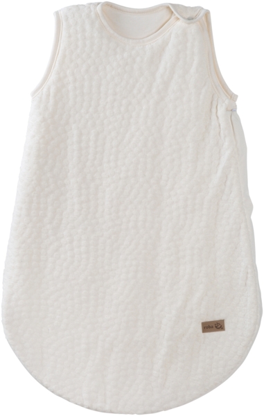 roba Babyschlafsack Seashells Oyster 70 cm für Neugeborene - Ganzjahres Schlafsack aus Bio Baumwolle - Musselin GOTS & OEKO-TEX Standard 100 zertifiziert - Weiß