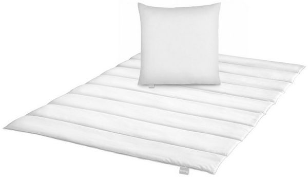 liebling Bettdecke + Kopfkissen Bettwaren-Set, Füllung: 100% Polyester, Bezug: 100% Polyester (Mikrofaser), für Allergiker geeignet, hautschonend, pflegeleicht, langlebig