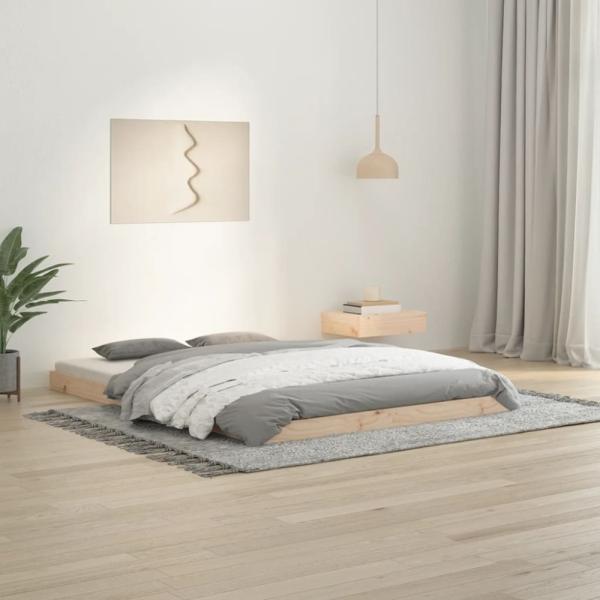 vidaXL Massivholzbett 135x190 cm Kiefer 823469