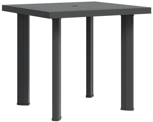 Gartentisch, Balkontisch, Esstisch Anthrazit 80 x 75 x 72 cm Kunststoff Bild 2