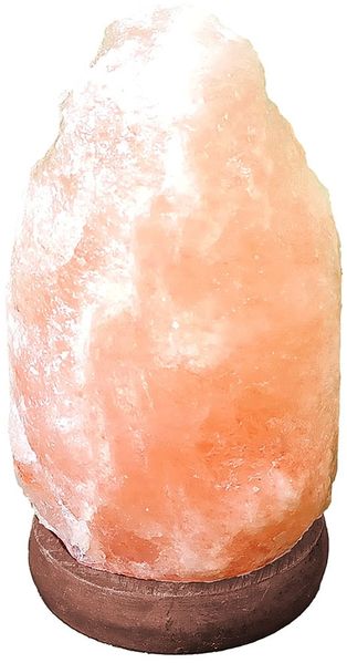LED Tischleuchte, Salzkristall, naturfarben, H 11,4 cm