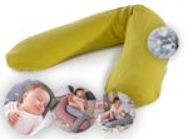 Theraline das Original Stillkissen schilfgrün, mit Polyester-Hohlfaser