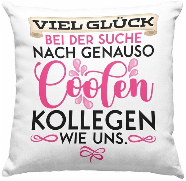 Trendation Dekokissen Trendation - Jobwechsel Kissen Geschenk Kollegin Abschiedsgeschenk Vie