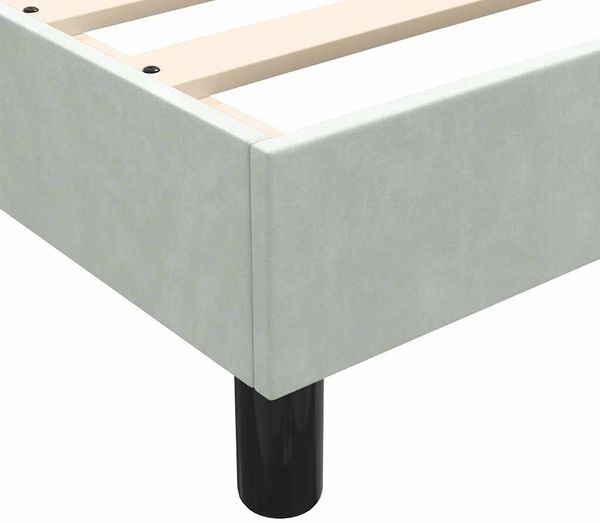 vidaXL Boxspringbett mit Matratze & LED Hellgrau 160x220 cm Samt 3316935 Bild 11