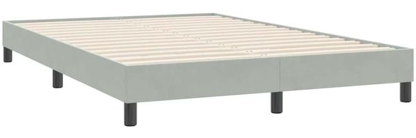 vidaXL Boxspringbett mit Matratze & LED Hellgrau 160x220 cm Samt 3316935 Bild 6