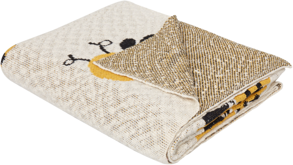 Kuscheldecke DRAGAN Baumwolle 130 x 170 cm Helles Beige