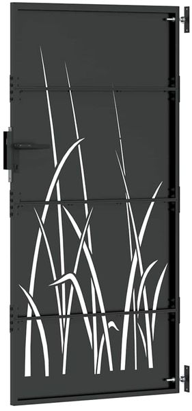 vidaXL Gartentor Schwarz 85 x 200 cm Pulverbeschichteter Stahl 42015868 Bild 6