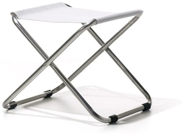 Hocker Chico von Fiam aus Aluminium, modern und wetterfest, weiß, ideal für Outdoor