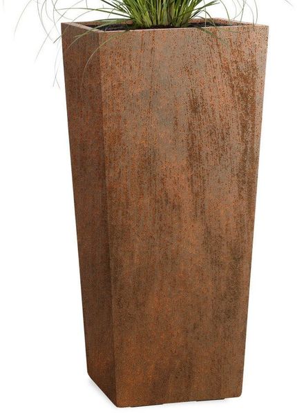 Pflanzwerk® Pflanzkübel CONIC Premium Blumenkübel Pflanzsäule Fiberglas mit Lotus-Effekt, Fiberglas - Handgefertigt - Rechteckig - Frostbeständig