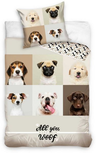Carbotex Bettwäsche Hunde Dogs Bettwäsche 135 x 200 cm