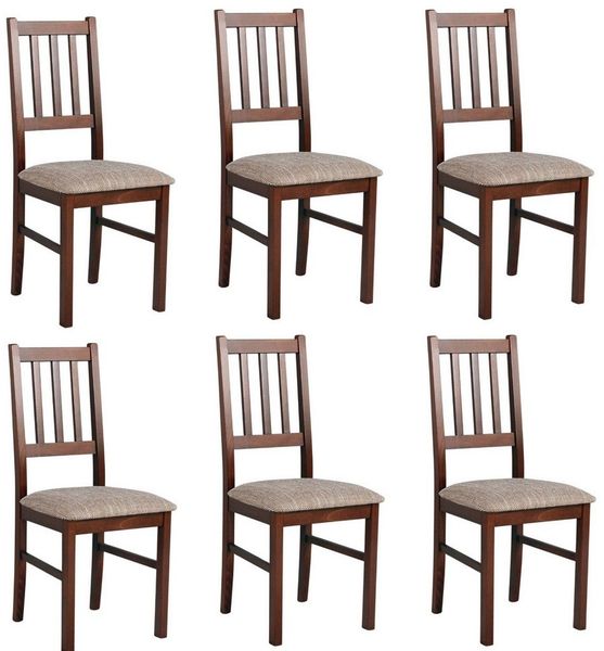 MOEBLO Stuhl BESO 04 (Polsterstühle, Holzstühle, Esszimmerstühle, Polsterstuhl aus Buchenholz für Esszimmer, Holzstuhl mit gepolstertem Sitz, 6 St), (BxHxT): 43x90x40cm