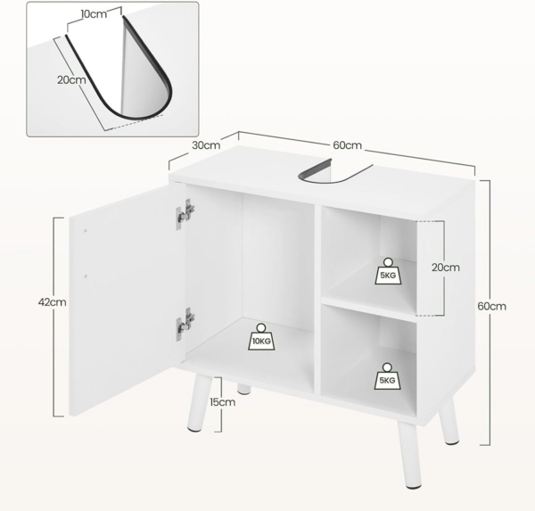 EUGAD Waschbeckenunterschrank (1-St) Bild 2