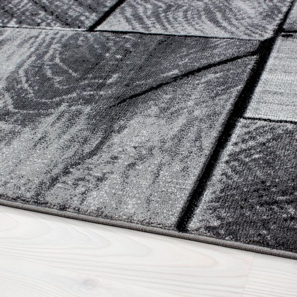 Carpettex Kurzflor-Bettumrandung 3D-Holzdesign, Höhe 12 mm, (Bett-Set, 3-tlg, Bettvorlage), Schlafzimmer Teppich Bettumrandung Läufer Set 3 teilig